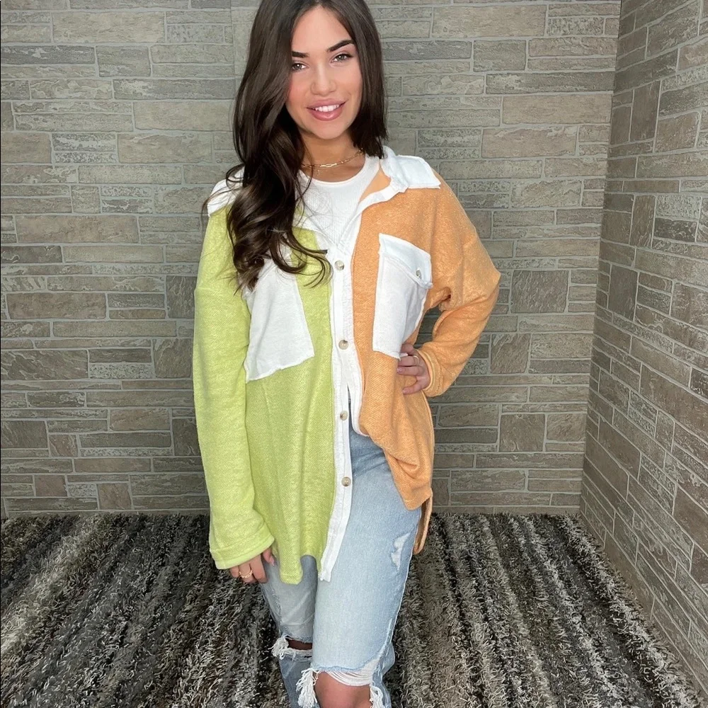 Colorblock Shacket - Picture 2 of 2